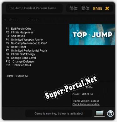 Top Jump Hardest Parkour Game: Трейнер +11 [v1.8]