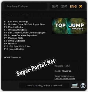 Top Jump Prologue: Читы, Трейнер +11 [MrAntiFan]