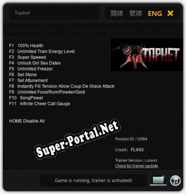Tophet: Трейнер +11 [v1.9]