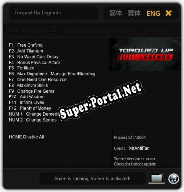 Torqued Up Legends: Трейнер +14 [v1.2]