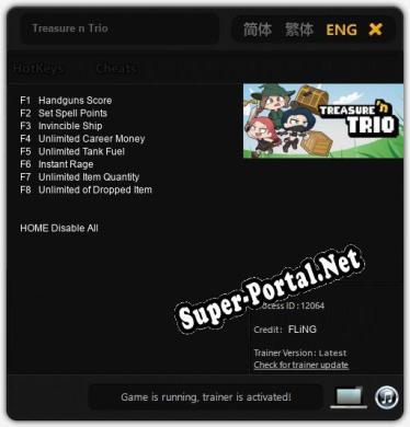 Трейнер для Treasure n Trio [v1.0.5]