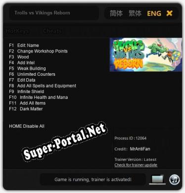 Трейнер для Trolls vs Vikings Reborn [v1.0.7]