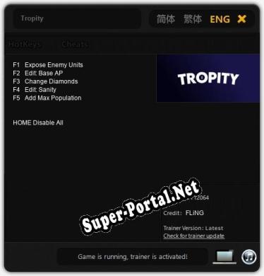 Tropity: Трейнер +5 [v1.1]