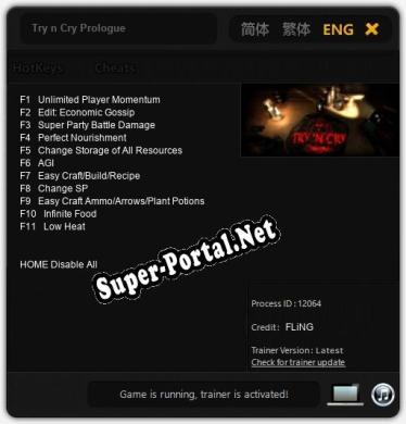 Try n Cry Prologue: ТРЕЙНЕР И ЧИТЫ (V1.0.43)