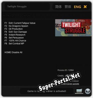 Twilight Struggle: Читы, Трейнер +8 [dR.oLLe]