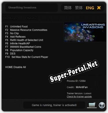 Unearthing Invasions: Трейнер +10 [v1.8]