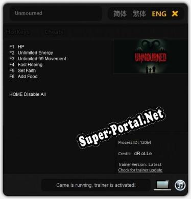 Unmourned: Трейнер +6 [v1.5]