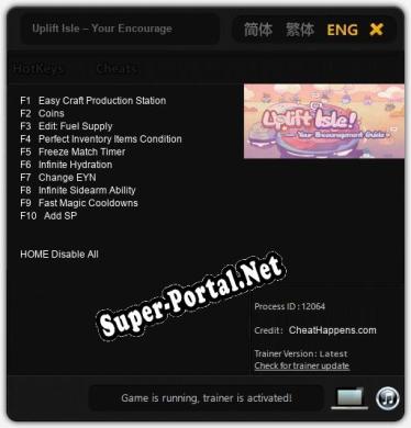 Uplift Isle – Your Encouragement Guide: Трейнер +10 [v1.1]