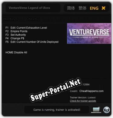VentureVerse Legend of Ulora: Читы, Трейнер +5 [CheatHappens.com]