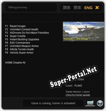 VikingJourney: ТРЕЙНЕР И ЧИТЫ (V1.0.35)