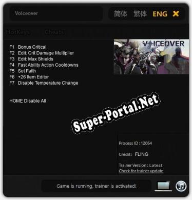 Voiceover: Трейнер +7 [v1.4]