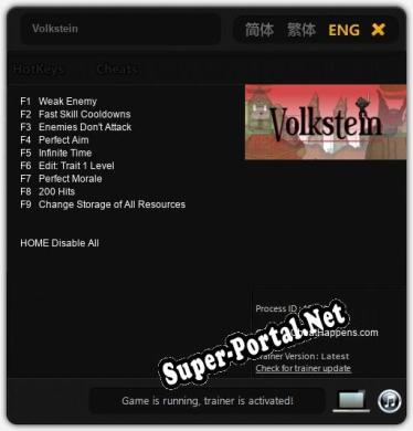 Volkstein: Трейнер +9 [v1.8]