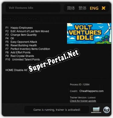 Volt Ventures Idle: Трейнер +10 [v1.6]