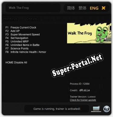Walk The Frog: ТРЕЙНЕР И ЧИТЫ (V1.0.39)