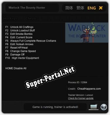 Warlock The Bounty Hunter: ТРЕЙНЕР И ЧИТЫ (V1.0.51)