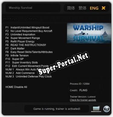 Warship Survival: Читы, Трейнер +15 [FLiNG]