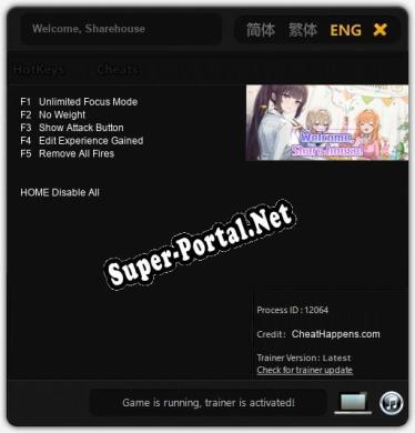 Welcome, Sharehouse: Читы, Трейнер +5 [CheatHappens.com]