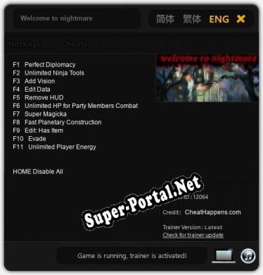 Welcome to nightmare: Читы, Трейнер +11 [CheatHappens.com]