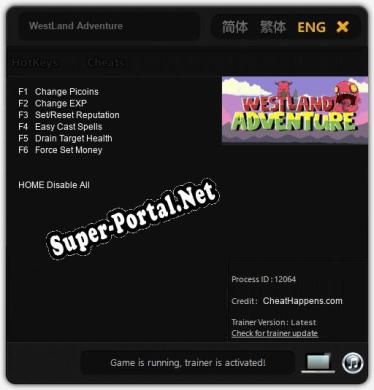 WestLand Adventure: Читы, Трейнер +6 [CheatHappens.com]