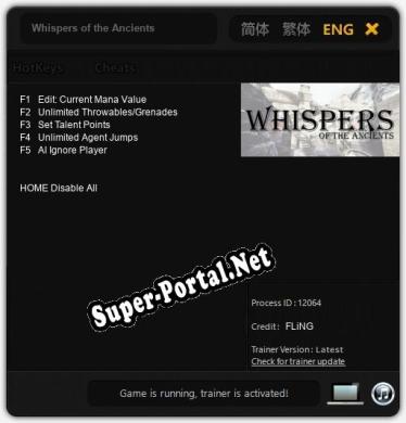 Whispers of the Ancients: Читы, Трейнер +5 [FLiNG]