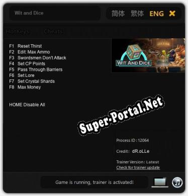 Wit and Dice: ТРЕЙНЕР И ЧИТЫ (V1.0.47)