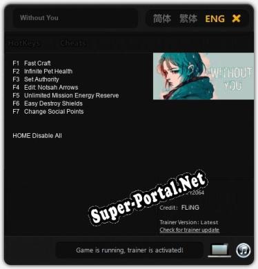 Without You: Читы, Трейнер +7 [FLiNG]