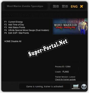 Word Warrior Zombie Typocalypse: Трейнер +5 [v1.8]