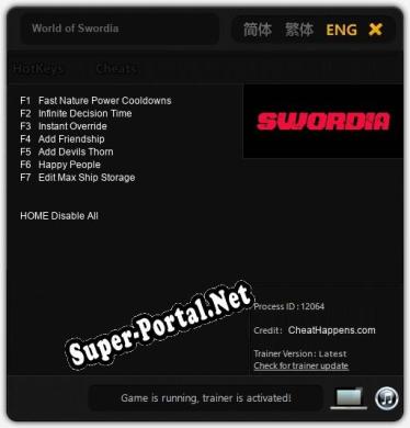 World of Swordia: Читы, Трейнер +7 [CheatHappens.com]