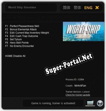 World Ship Simulator: Читы, Трейнер +7 [MrAntiFan]