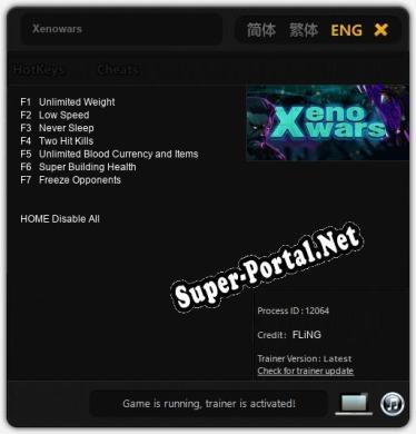 Трейнер для Xenowars [v1.0.7]