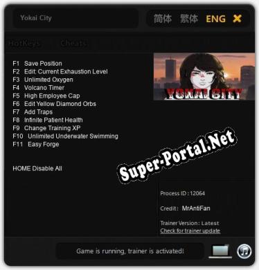 Трейнер для Yokai City [v1.0.7]