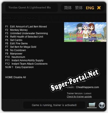 Yordas Quest A Lighthearted Magic Fantasy RPG: ТРЕЙНЕР И ЧИТЫ (V1.0.84)
