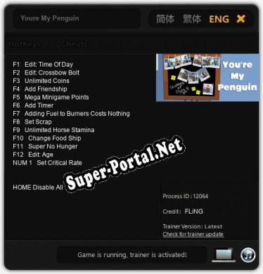 Трейнер для Youre My Penguin [v1.0.1]