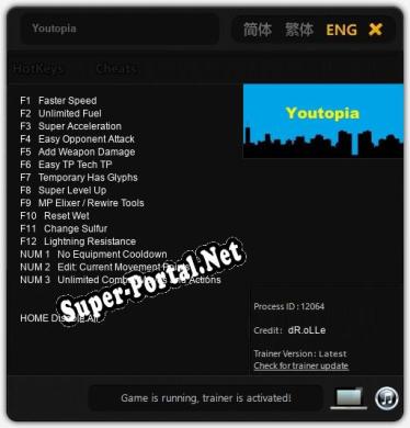 Youtopia: ТРЕЙНЕР И ЧИТЫ (V1.0.70)